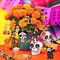 Dia De Los Muertos Decorations-30Pcs Day of the Dead Wood Ornaments Sugar Skull Hanging Wooden Sign